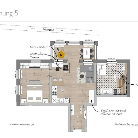 Villa Luise App 5 Mit 1 Schlafzimmer Lu5 *